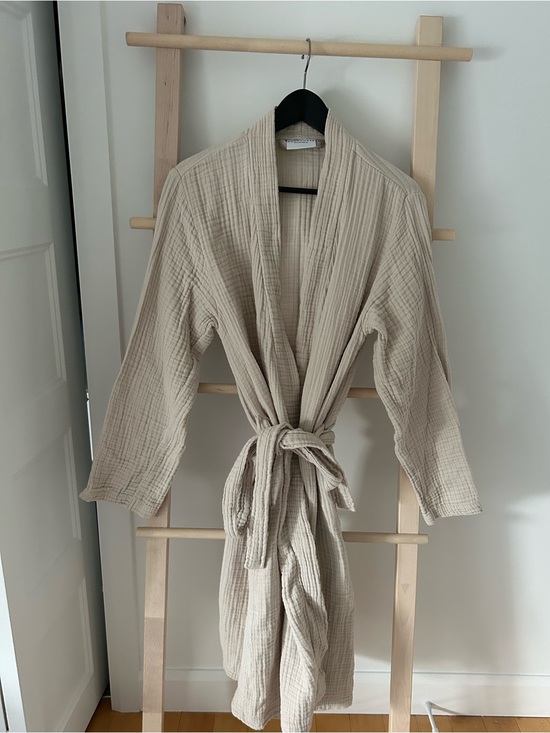 Parachute Other - Parachute Textured Cotton Robe in Light Beige